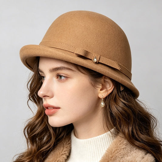Bow Tie Cloche Hat-Grainvity