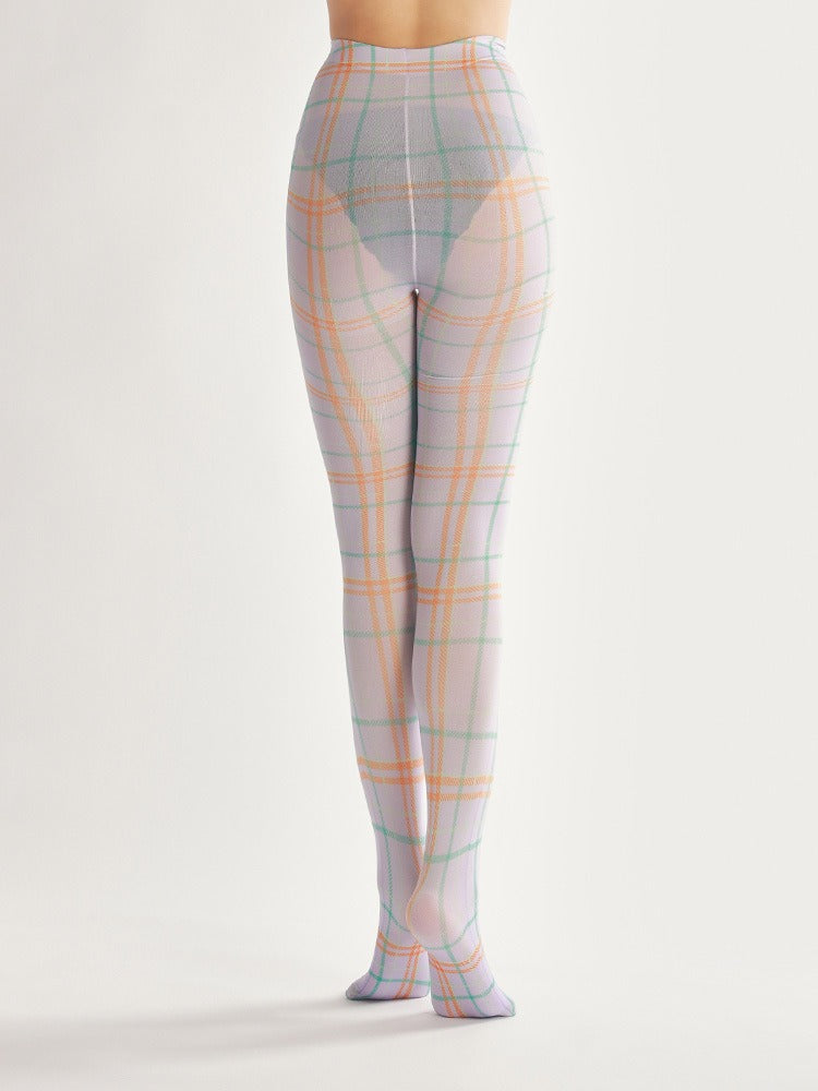Semi-Sheer Classic Plaid Tights Women's Fancy Dress Costume Accessories, Perfect for Parties, Office, Street Fashion, and Daily Wear