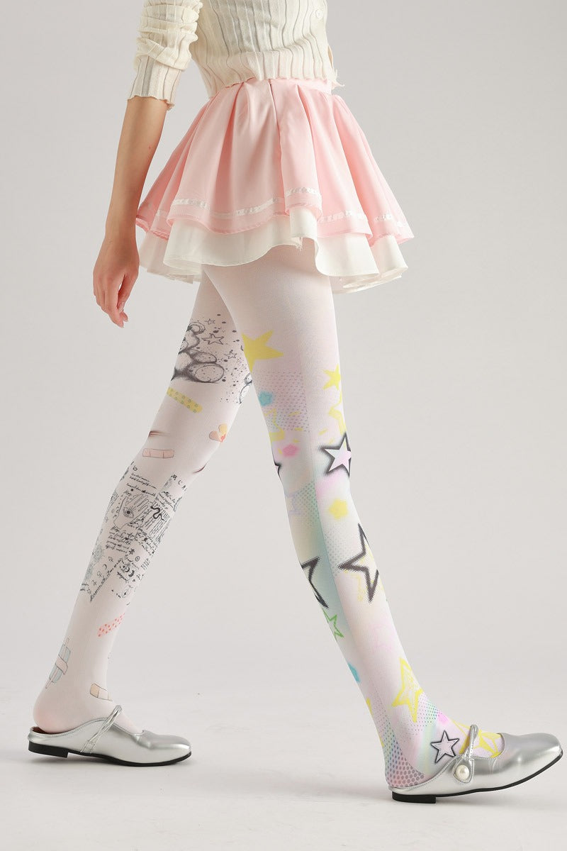 Graffiti Funky Bear Tights