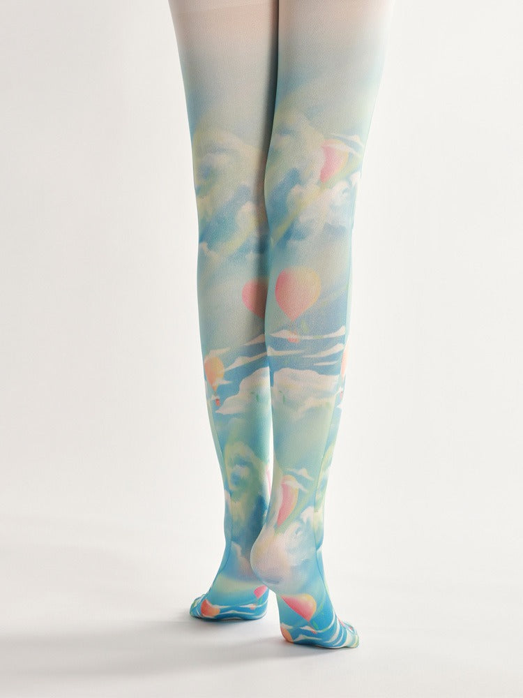 Hot air balloon Women Tights with high elasticity and shaping fit, suitable for events, cosplay, street style, and gifting girls at Christmas