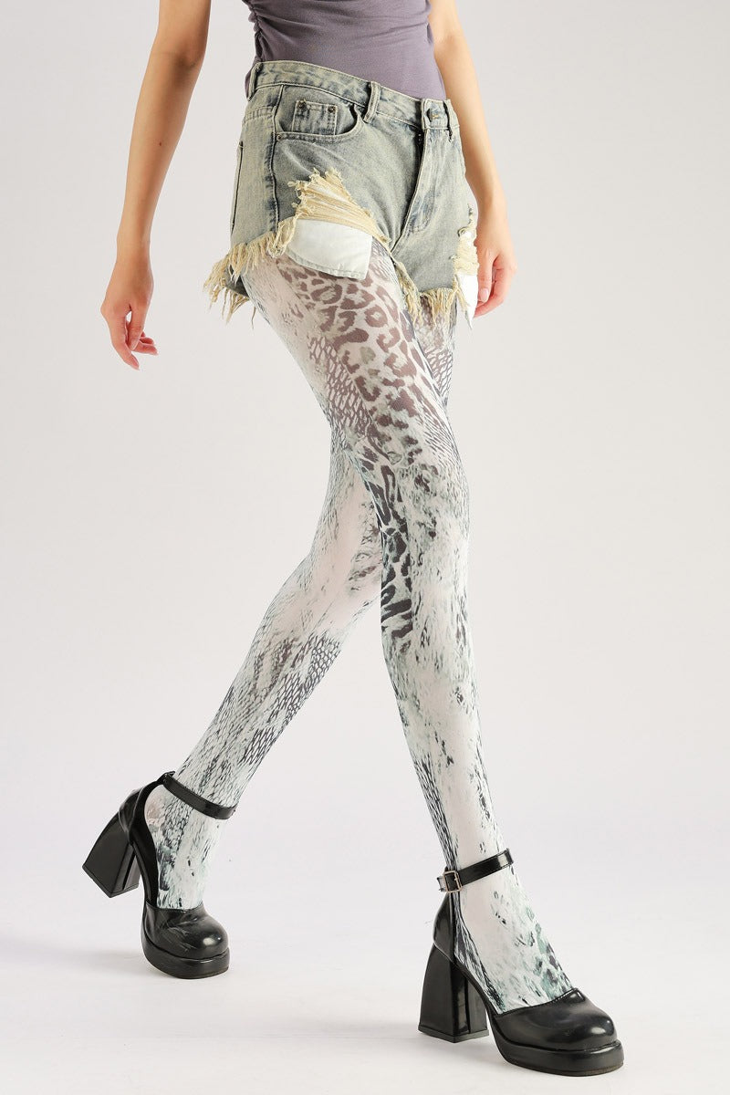 Leopard Print Fashion Tights Women's Fancy Dress Costume Accessories, Perfect for Parties, Office, Street Fashion, and Daily Wear