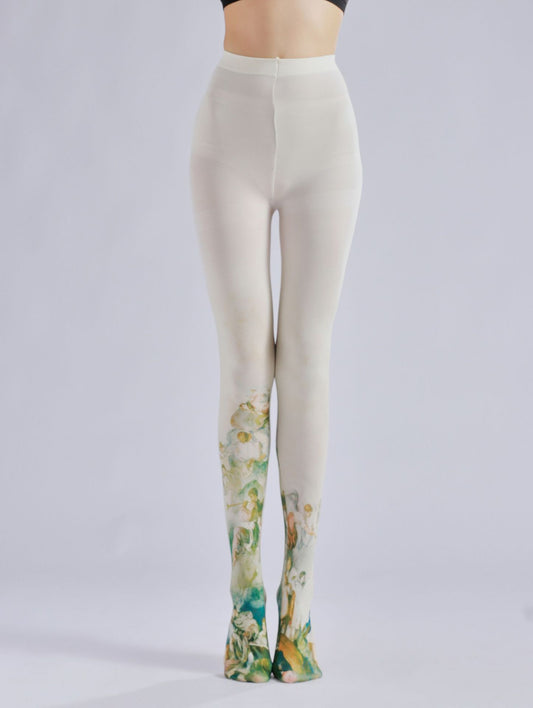 Rococo Tights French 18th-Century Painting with high elasticity and compression,shaping fit and ideal for weddings, parties, ethnic outfits, and street fashion