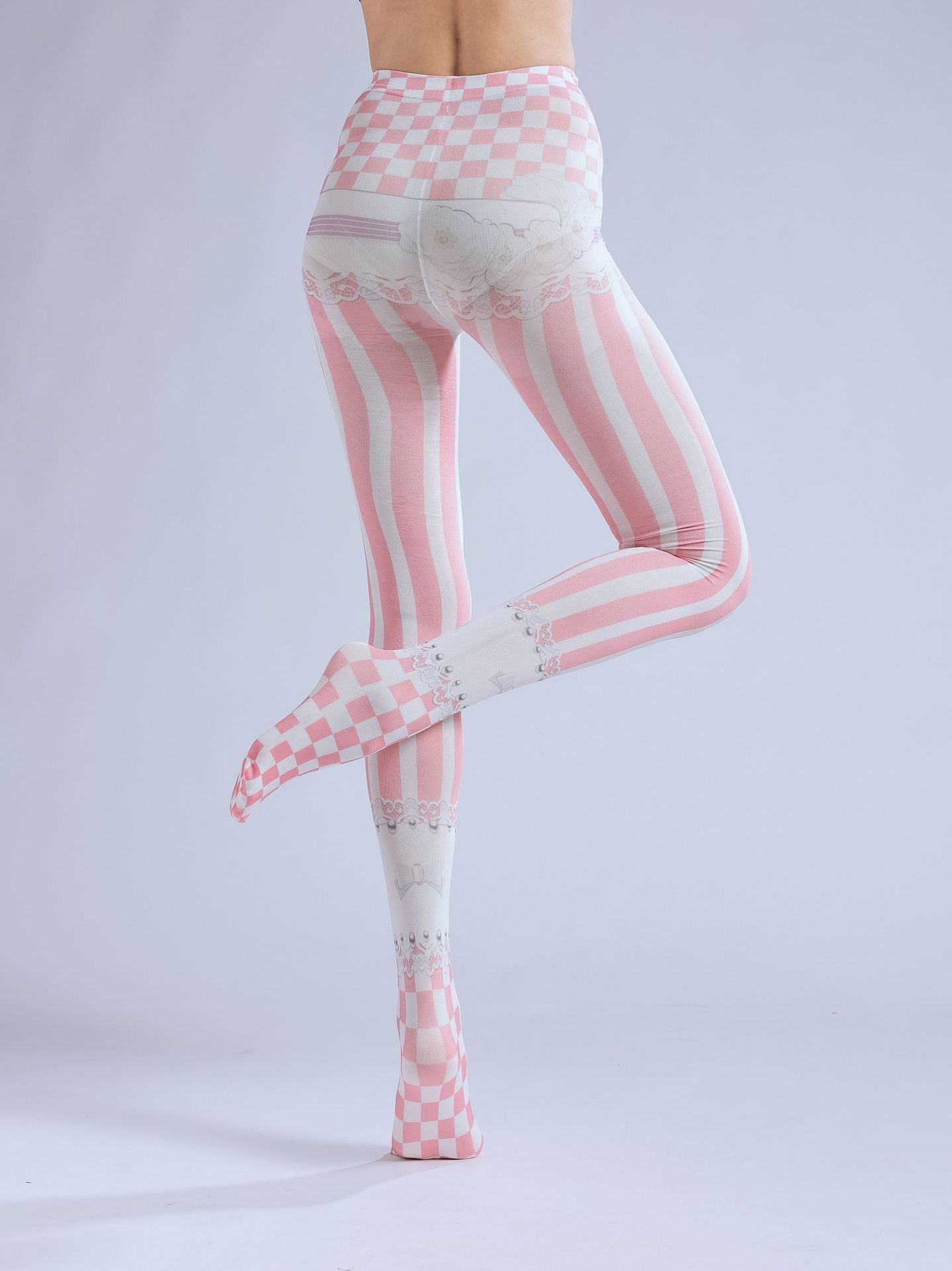 Pink Lolita Tights-Grainvity