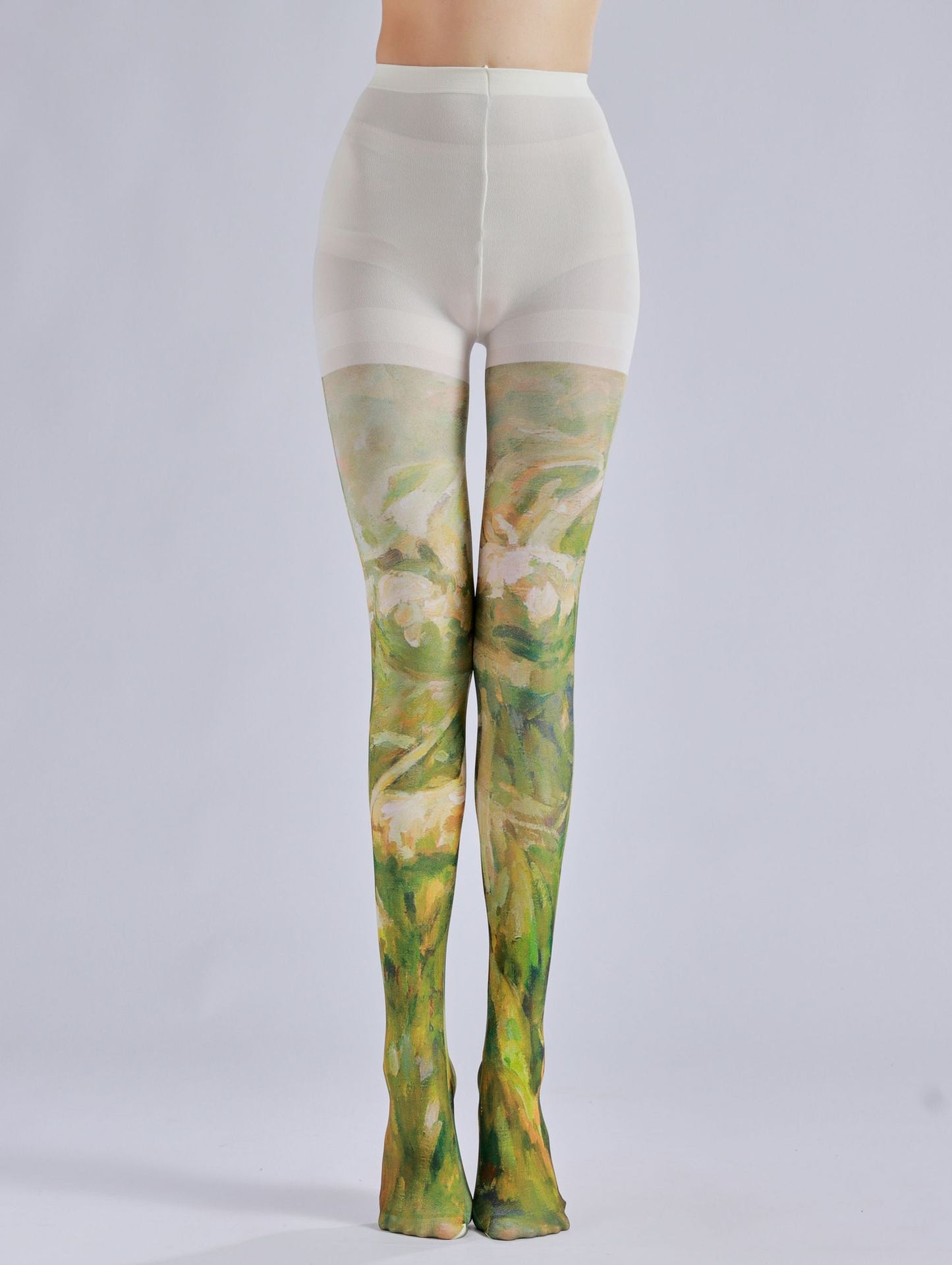 Vintage Oil Painting Patterned Tights-Grainvity