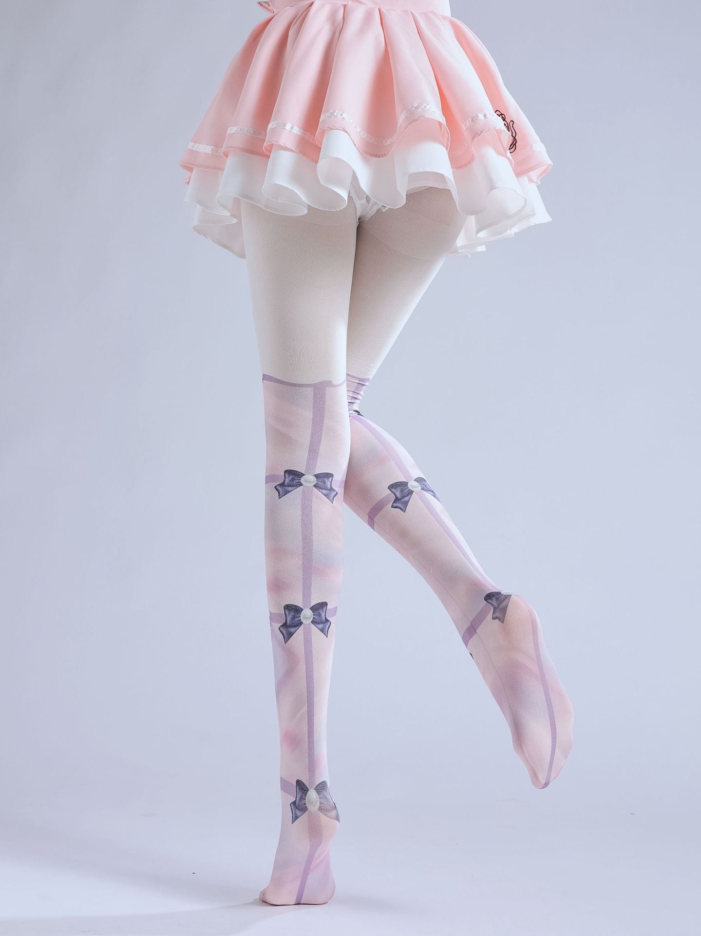 Rainbow Bow-Knot Women Tights-Grainvity