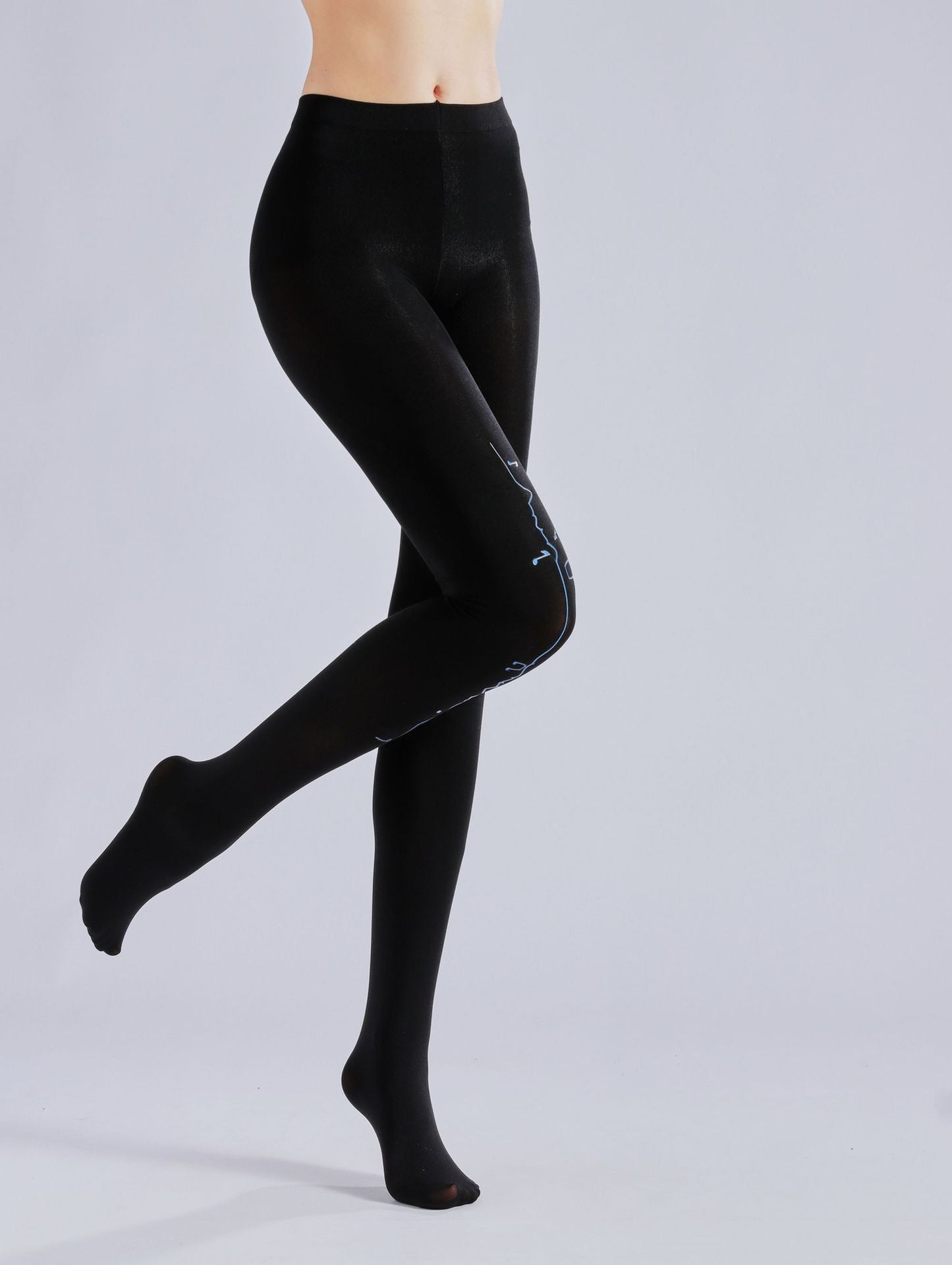 Black Tights Minimalist Lined Sockings-Grainvity