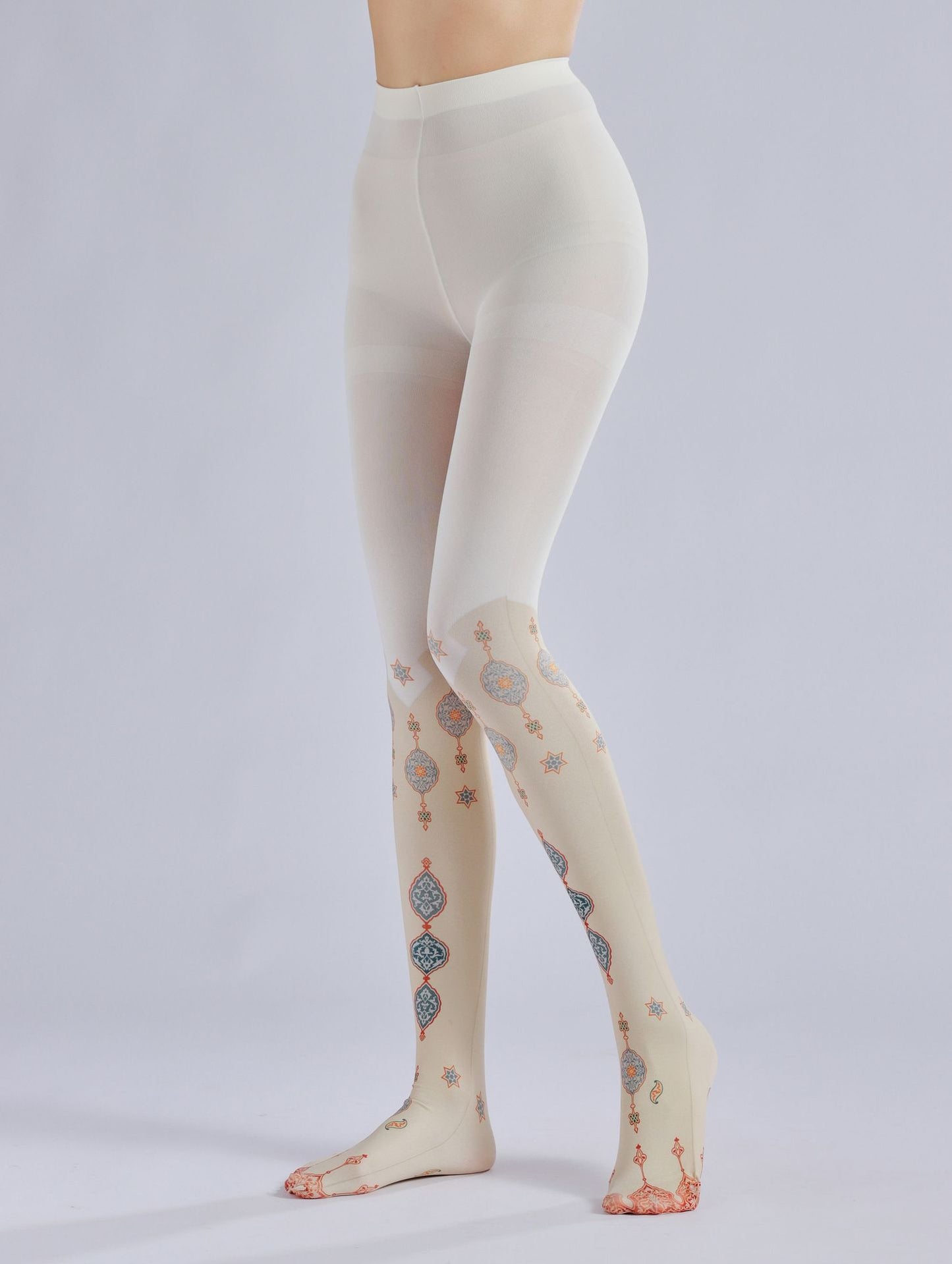 Medieval Patterned Women Tights-Grainvity