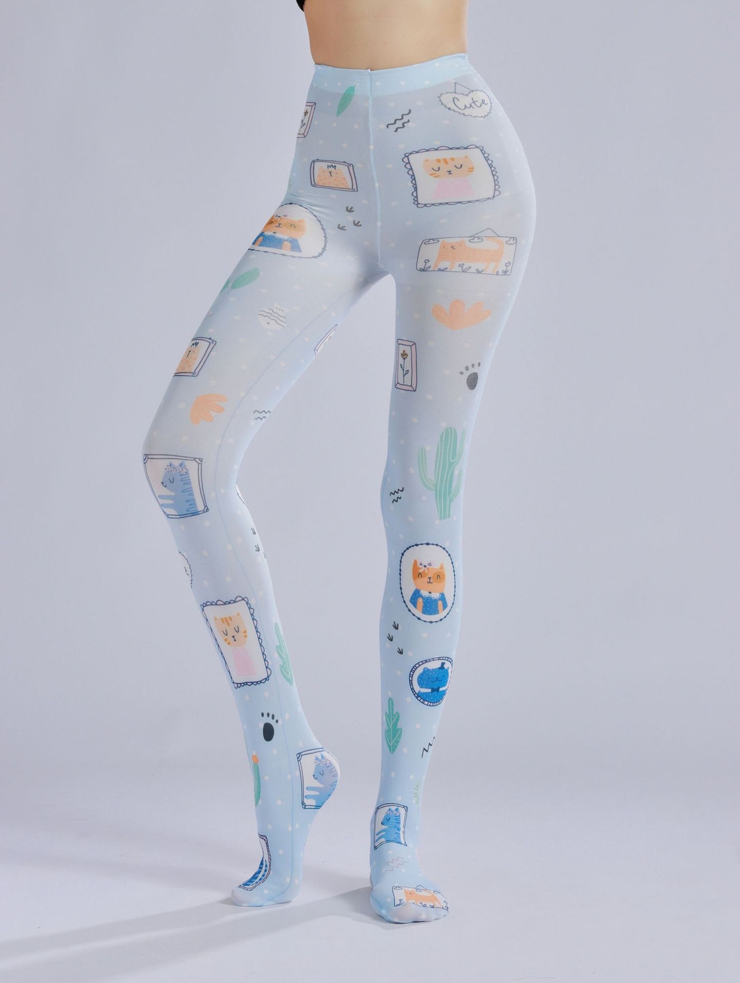 Blue Kitty Women Tights-Grainvity