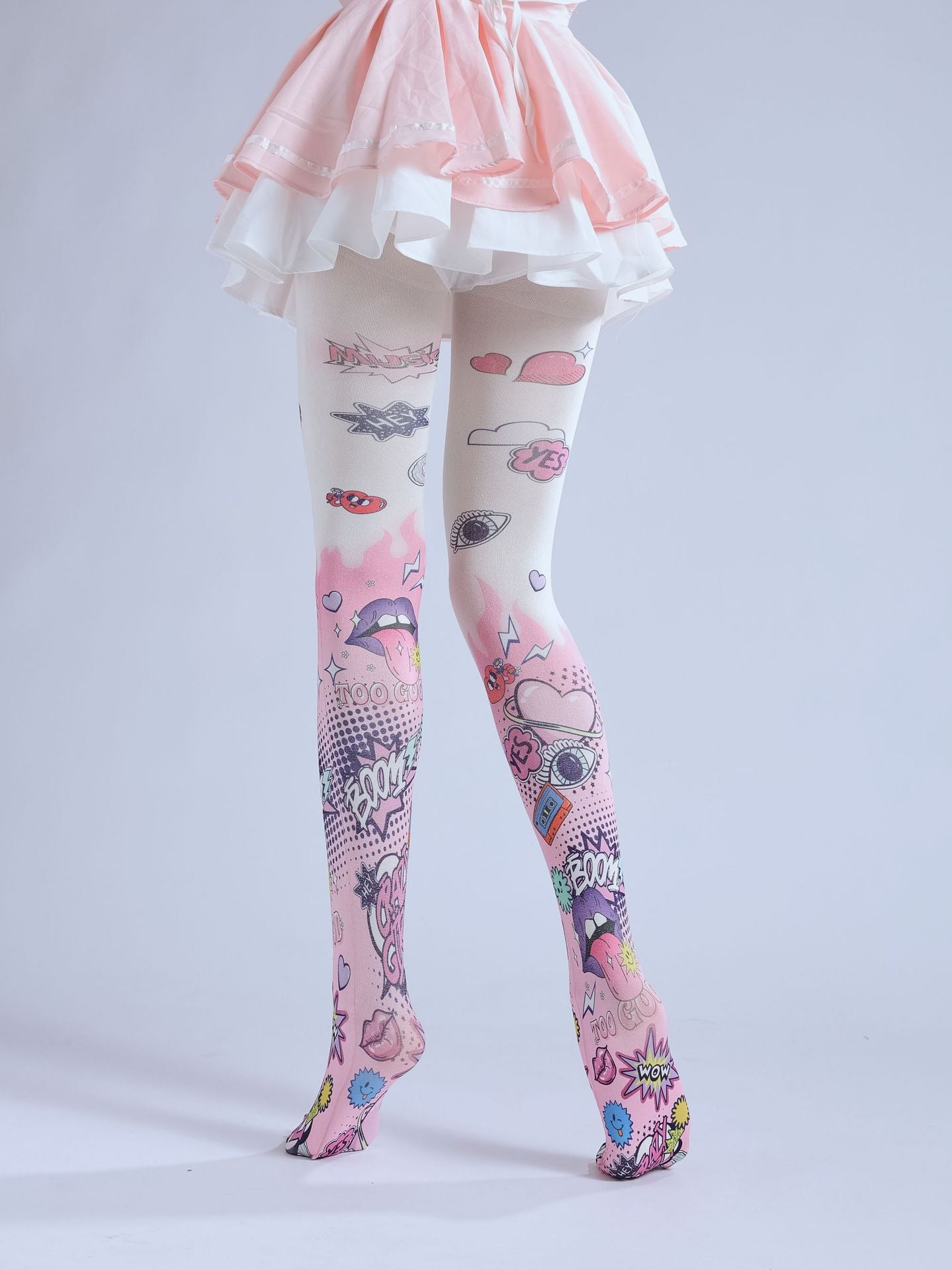 Comic Graffiti Women Tights-Grainvity