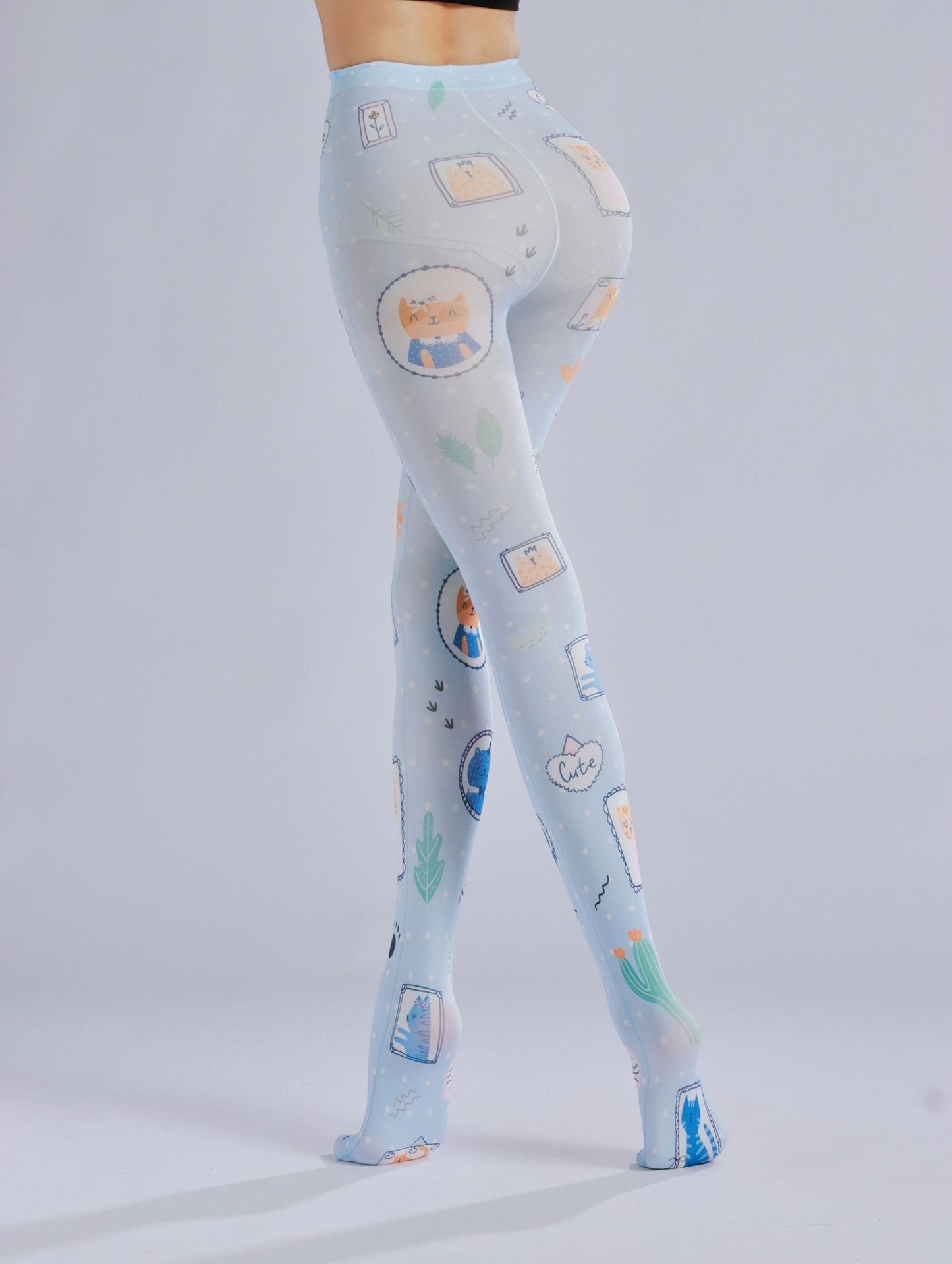 Blue Kitty Women Tights-Grainvity