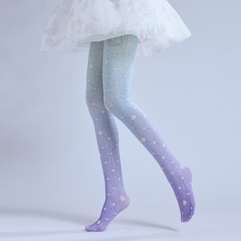 Lolita Stockings Pearl Mesh Tights-Grainvity