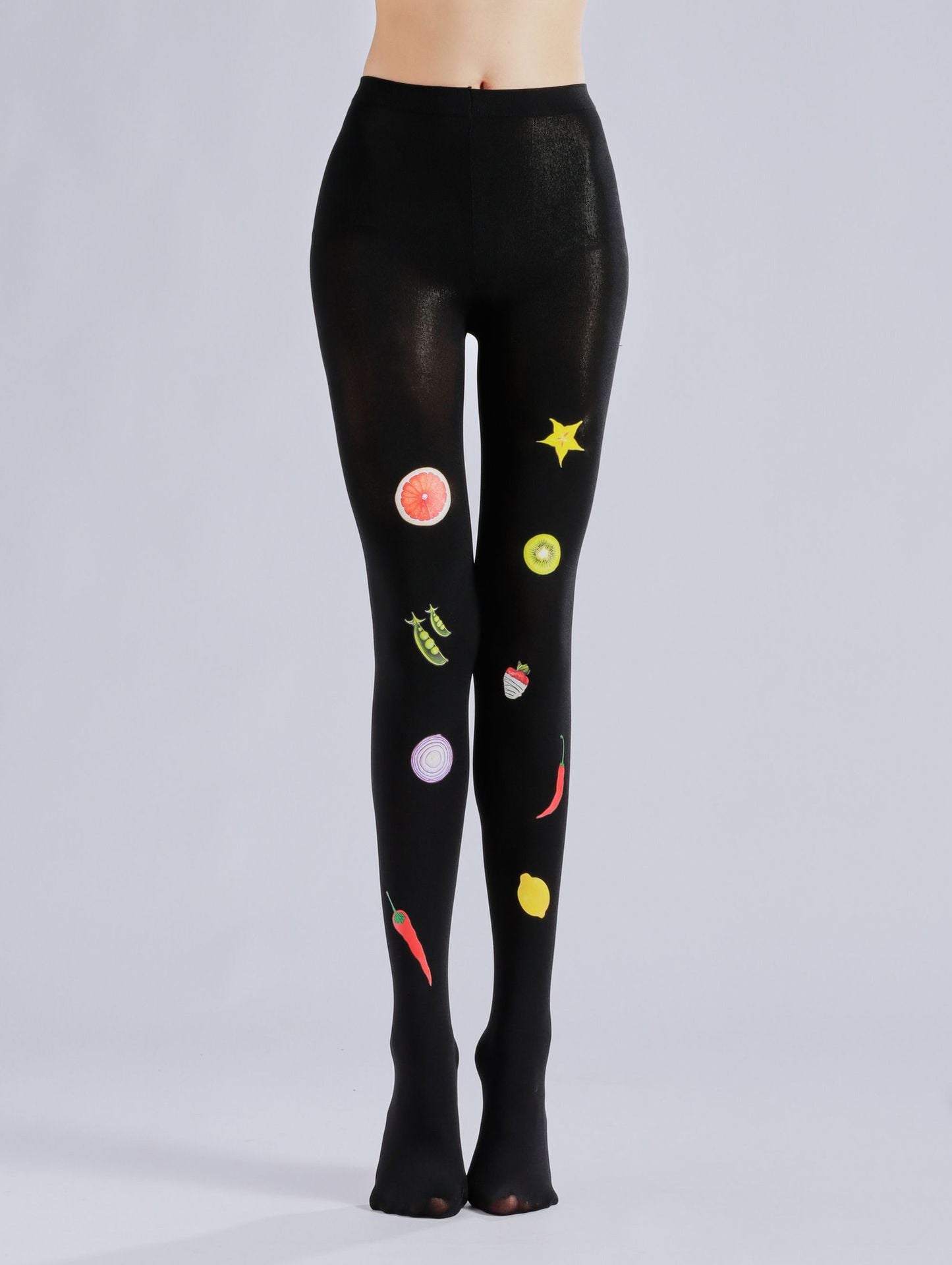 Fruit Women Black Tights-Grainvity