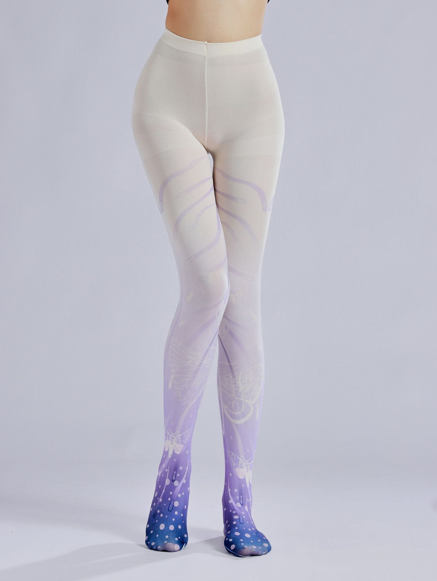 Purple Grident Tights Lolita Women's Fancy Dress Costume Accessories, Perfect for Parties, Office, Street Fashion, and Daily Wear