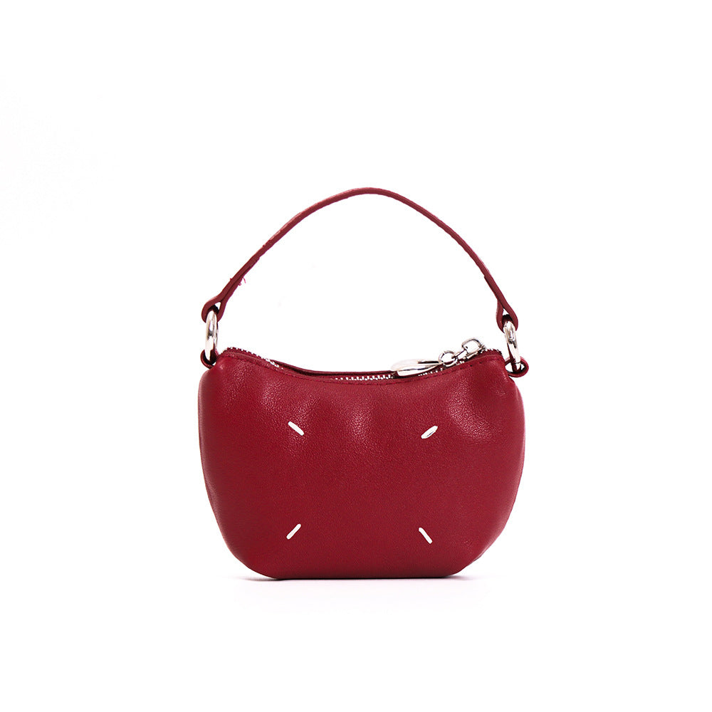 Pea Pod Leather Crossbody Bag – Cute Cowhide Mini Shoulder Bag