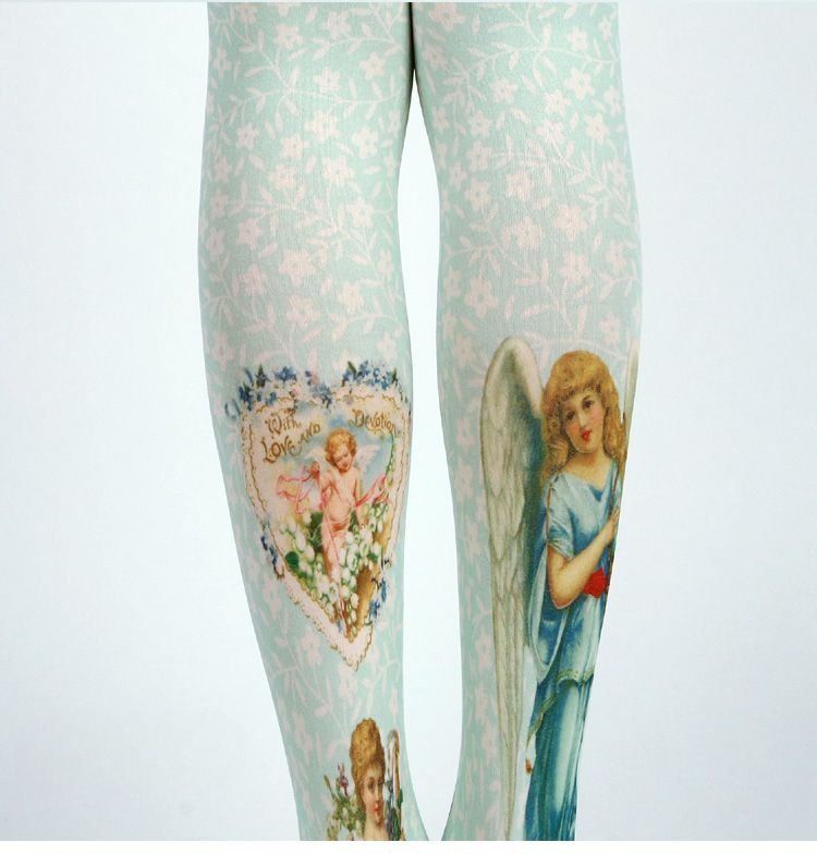 Retro Angel Tights with high elasticity and compression,shaping fit and ideal for weddings, parties, ethnic outfits, and street fashion