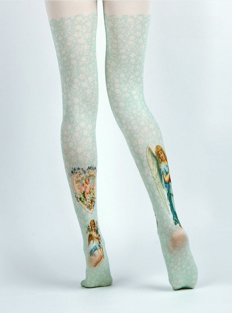 Retro Angel Tights with high elasticity and compression,shaping fit and ideal for weddings, parties, ethnic outfits, and street fashion
