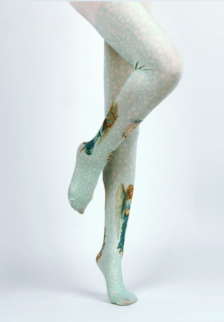 Retro Angel Tights with high elasticity and compression,shaping fit and ideal for weddings, parties, ethnic outfits, and street fashion