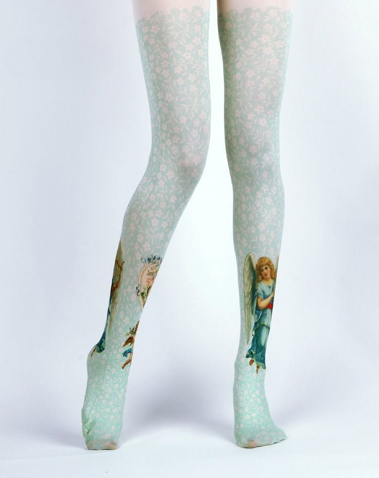 Retro Angel Tights with high elasticity and compression,shaping fit and ideal for weddings, parties, ethnic outfits, and street fashion