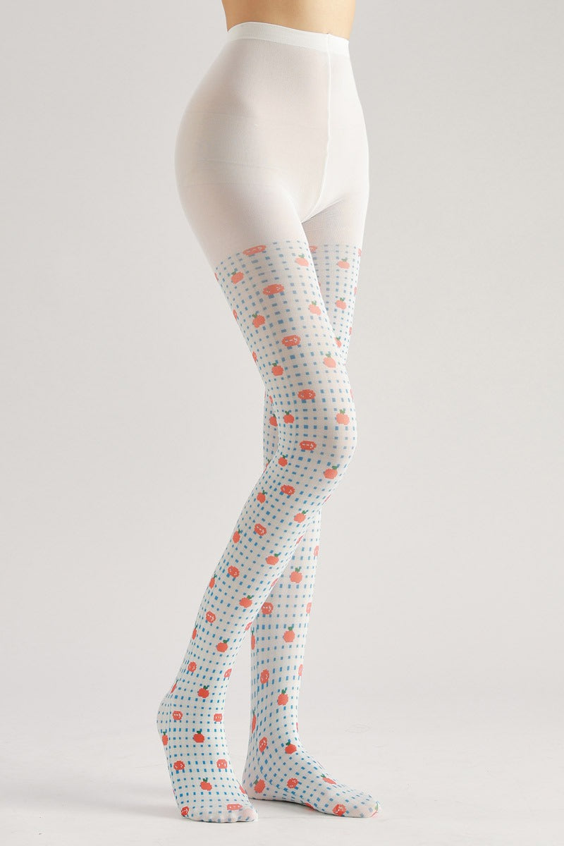 Apple Dots Women Tights with high elasticity and shaping fit, suitable for events, cosplay, street style, and gifting girls at Christmas