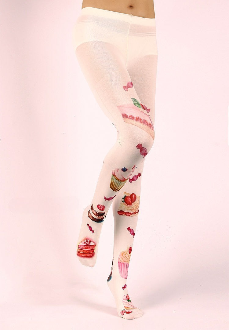 Cupcake Tights with high elasticity and shaping fit, suitable for events, cosplay, street style, and gifting girls at Christmas