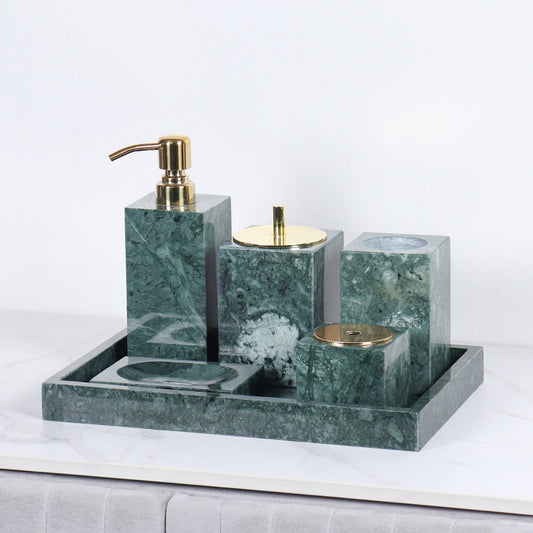Luxury Marble Bathroom Accessory Set-Grainvity
