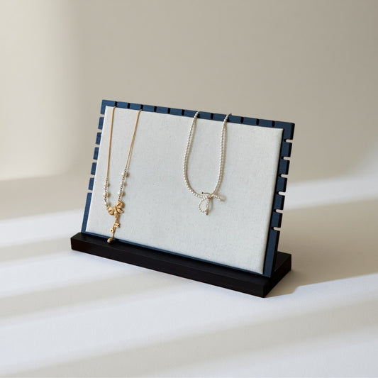 necklace display wood stand