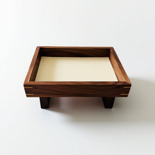 wood tray desk organiser