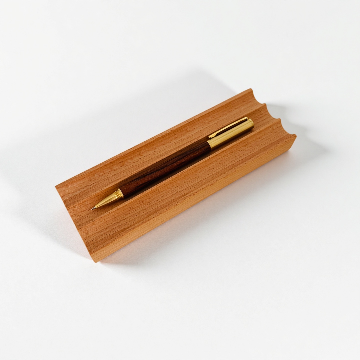 wood pen rest stationery gift
