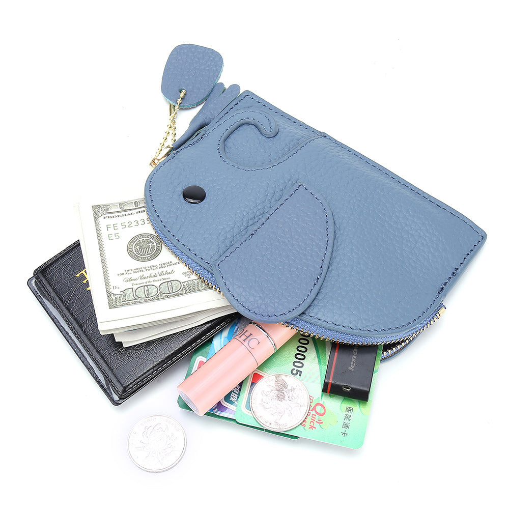 Elephant Mini Leather Purse