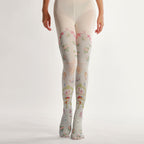 Vintage Cake Pattern Tights with high elasticity and compression,shaping fit and ideal for weddings, parties, ethnic outfits, and street fashion