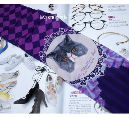Cartoon Plaid Cat Tights