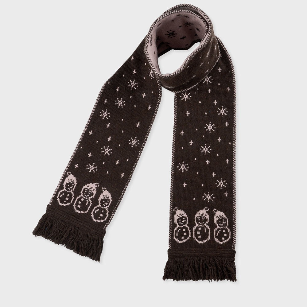 Snowman Women Knit Cap and scarf