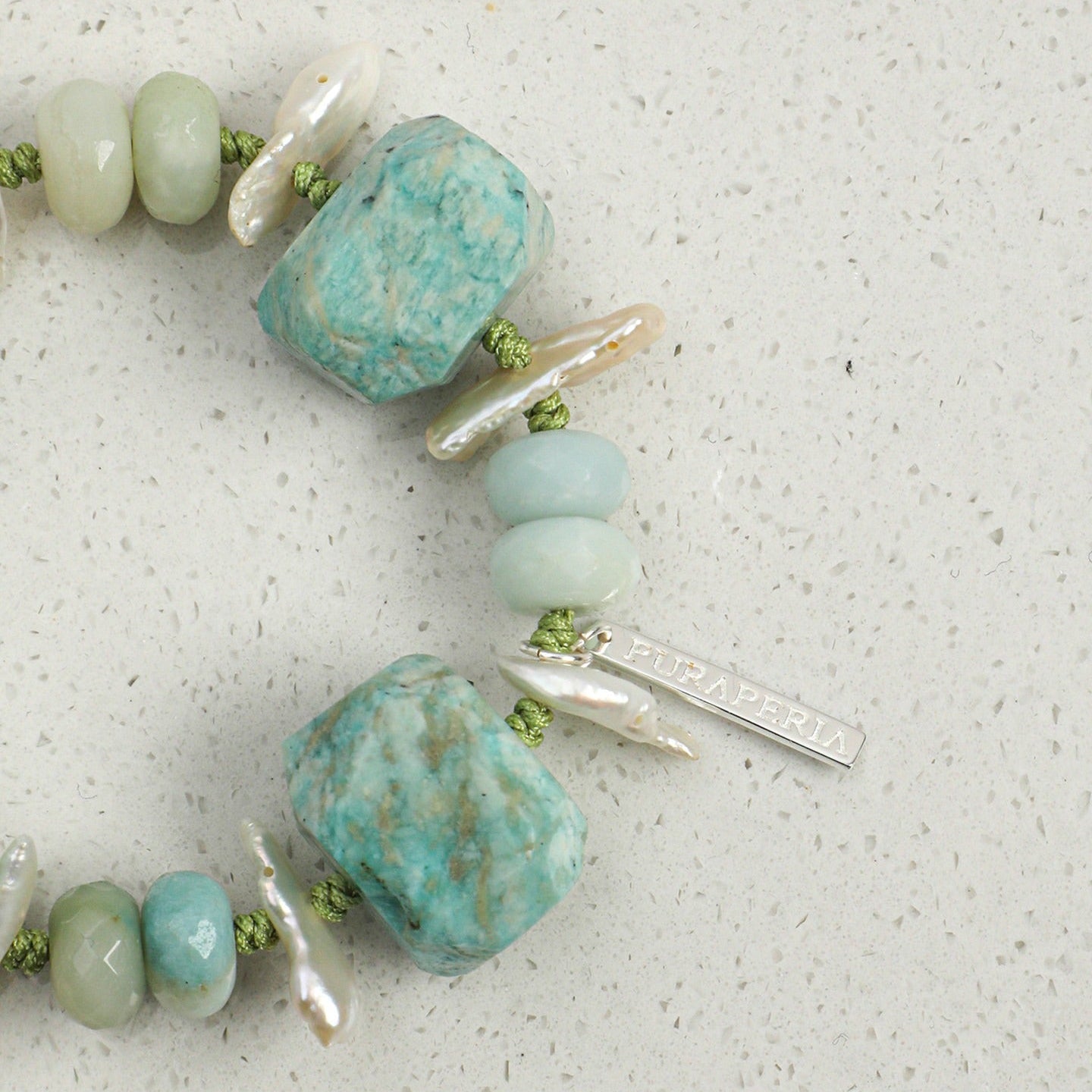 Amazonite Baroque Pearl Bracelet