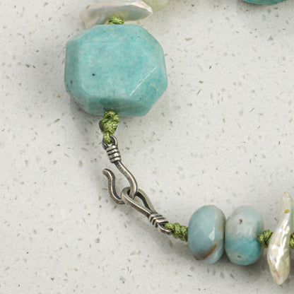 Amazonite Baroque Pearl Bracelet