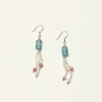 Aquamarine Pearl Drop Earrings