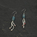 Aquamarine Pearl Drop Earrings