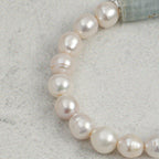 Aquamarine Pearl Sterling Silver Bracelet
