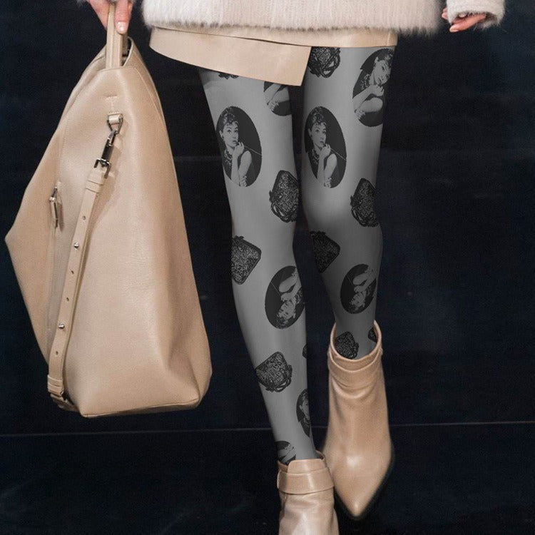 Audrey Hepburn Portrait Tights
