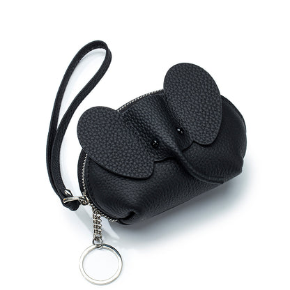 Baby Elephant Leather Coin Purse – Cowhide Clutch Bag