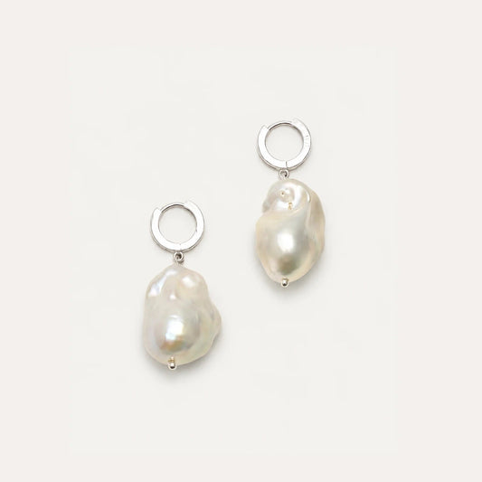 Baroque Pearl 925 Silver Drop Earrings