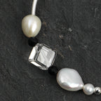 Baroque Pearl & White Crystal Bracelet