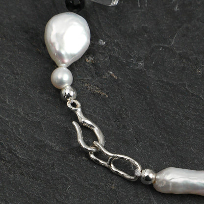Baroque Pearl_White Crystal Bracelet