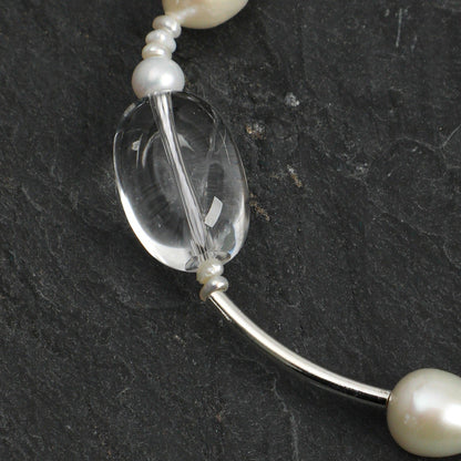 Baroque Pearl_White Crystal Bracelet