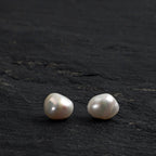 Baroque pearl silver earrings