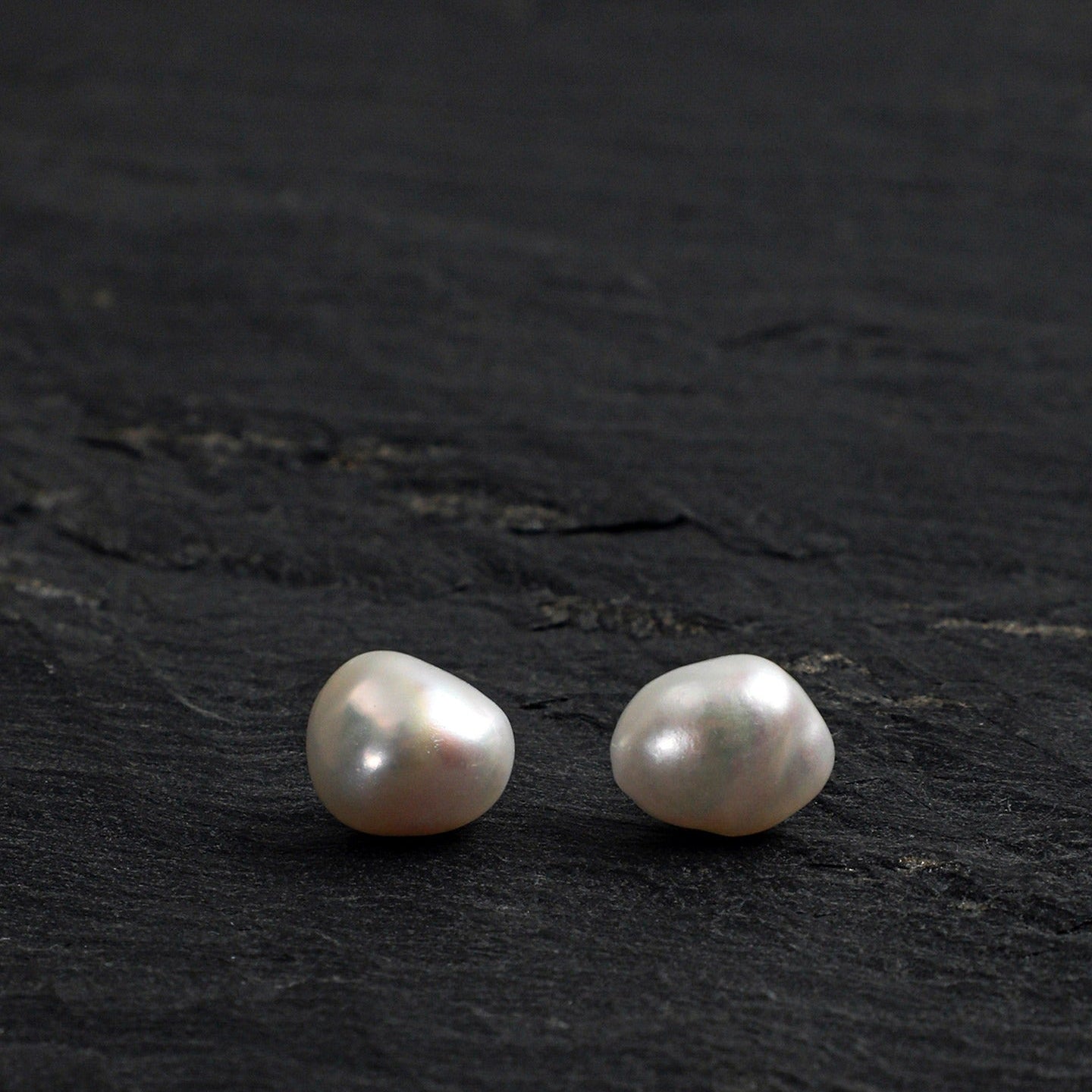 Baroque pearl silver earrings