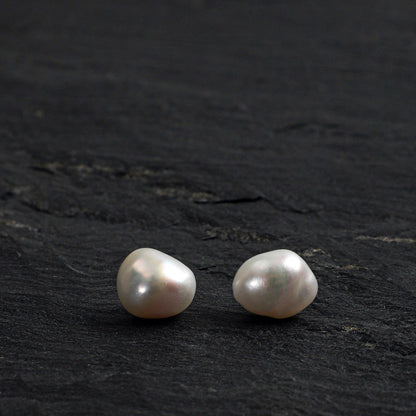 Baroque pearl silver earrings