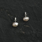 Baroque pearl silver earrings