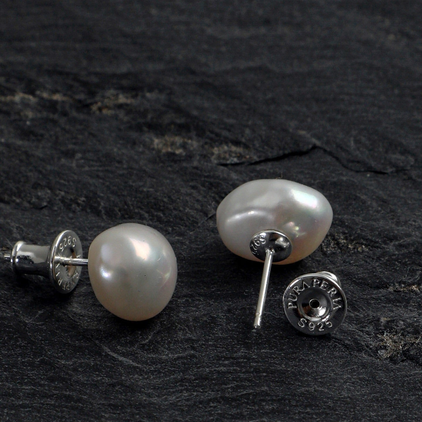 Baroque pearl silver earrings