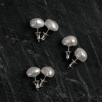 Baroque pearl silver earrings
