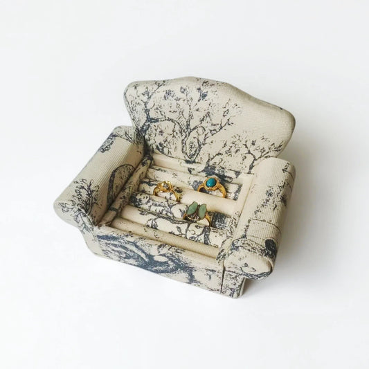 Blue Mini Sofa Jewelry Holder
